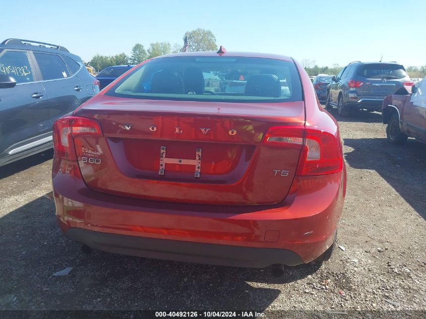 2012 Volvo S60 T5 VIN: YV1622FS1C2100684 Lot: 40492126