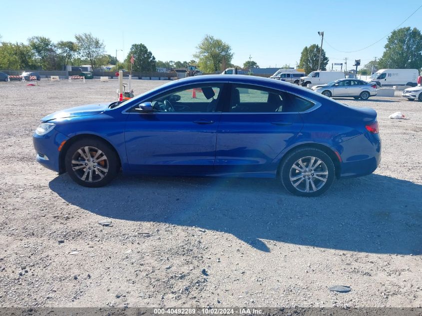 2015 Chrysler 200 Limited VIN: 1C3CCCAB6FN695705 Lot: 40492289