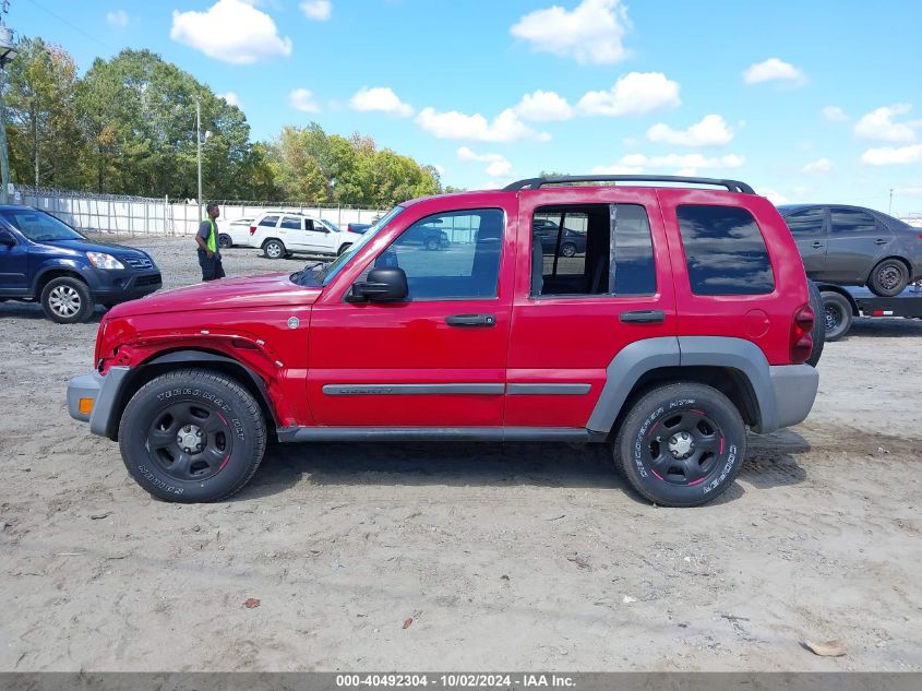 2005 Jeep Liberty Sport VIN: 1J4GL48K35W547748 Lot: 40492304