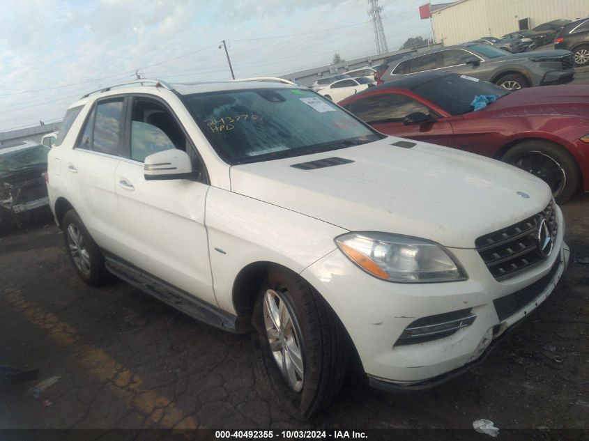 4JGDA5HB5CA065406 2012 Mercedes-Benz Ml 350 4Matic