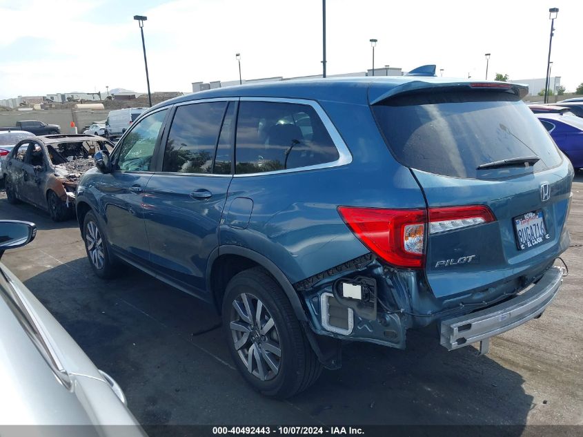 2021 Honda Pilot 2Wd Ex-L VIN: 5FNYF5H5XMB007544 Lot: 40492443