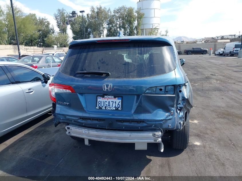 2021 Honda Pilot 2Wd Ex-L VIN: 5FNYF5H5XMB007544 Lot: 40492443