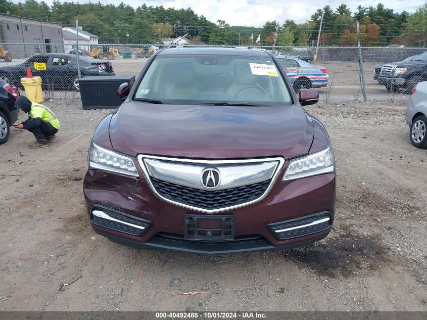 2015 Acura Mdx Technology Package VIN: 5FRYD4H43FB008088 Lot: 40492488