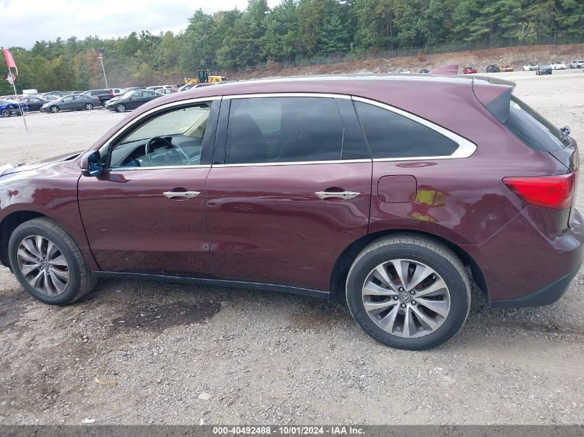 2015 Acura Mdx Technology Package VIN: 5FRYD4H43FB008088 Lot: 40492488