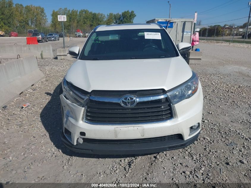 2015 Toyota Highlander Limited V6 VIN: 5TDDKRFH8FS171002 Lot: 40492604