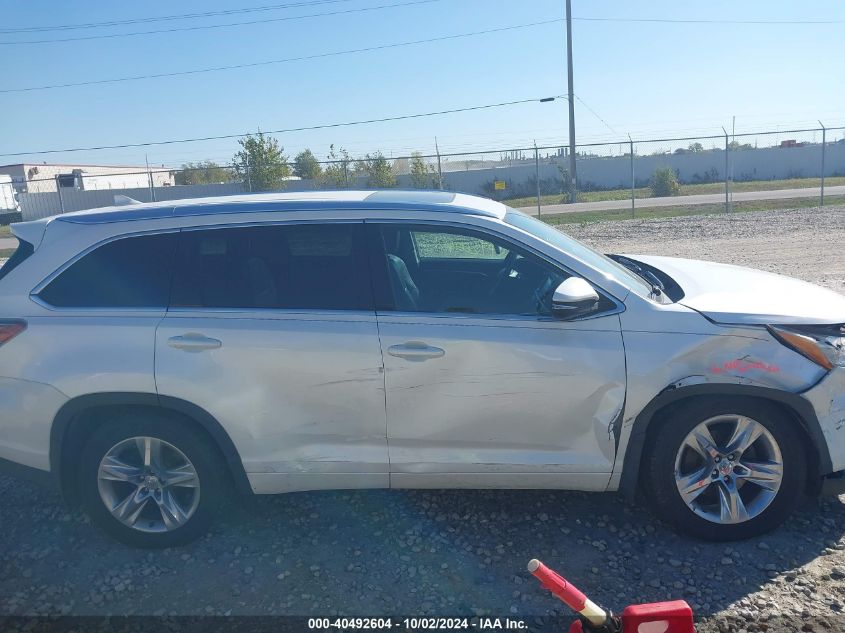 2015 Toyota Highlander Limited V6 VIN: 5TDDKRFH8FS171002 Lot: 40492604