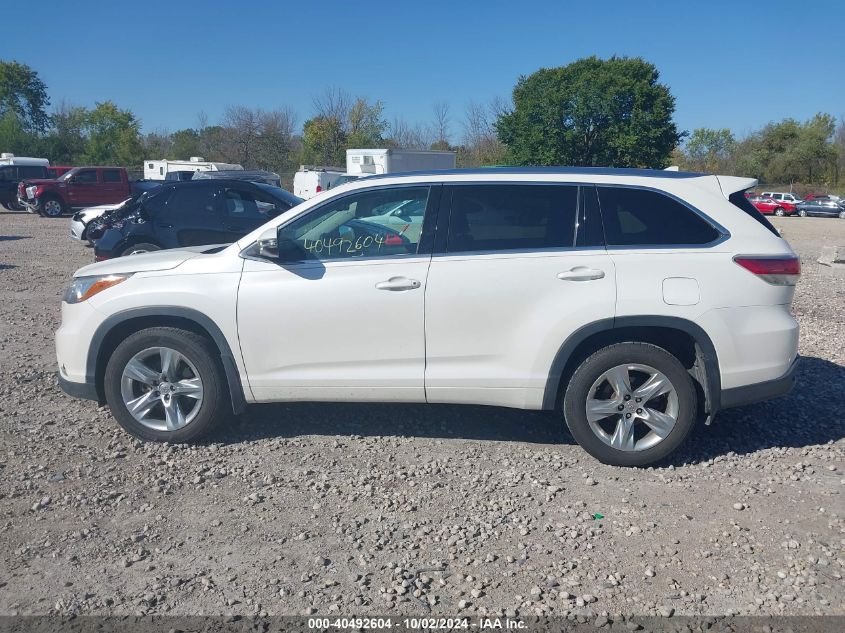 2015 Toyota Highlander Limited V6 VIN: 5TDDKRFH8FS171002 Lot: 40492604