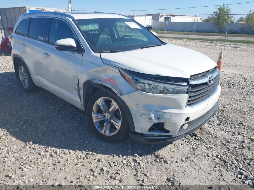 2015 Toyota Highlander Limited V6 VIN: 5TDDKRFH8FS171002 Lot: 40492604