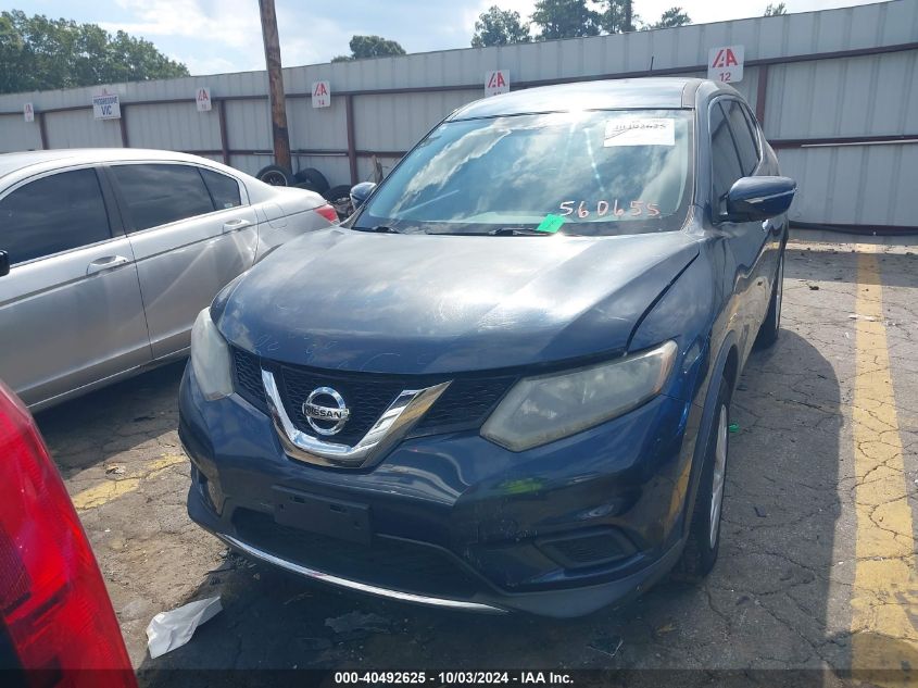 2015 Nissan Rogue S VIN: KNMAT2MT3FP560655 Lot: 40492625