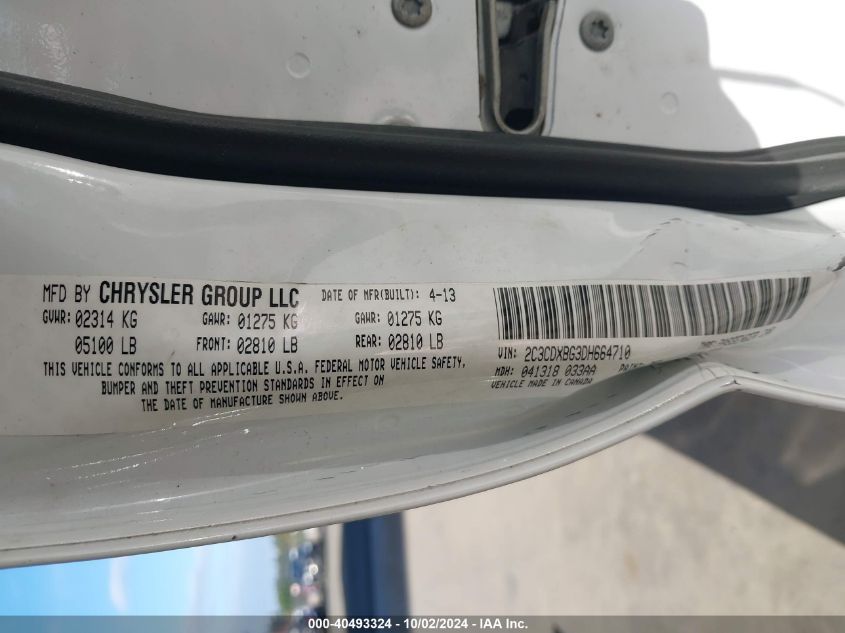 2C3CDXBG3DH664710 2013 Dodge Charger Se