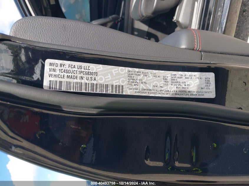 2023 DODGE DURANGO R/T PLUS AWD - 1C4SDJCT1PC683070