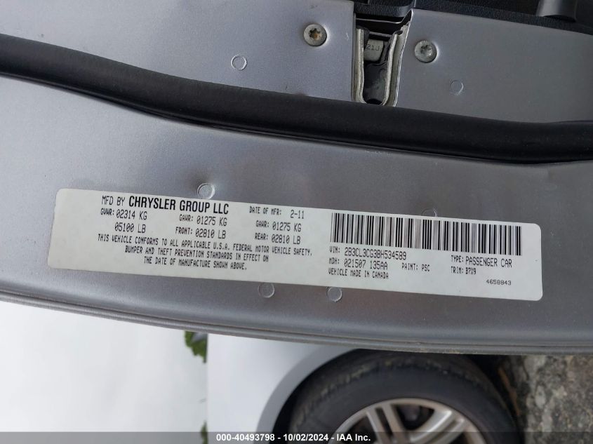 2B3CL3CG3BH534589 2011 Dodge Charger