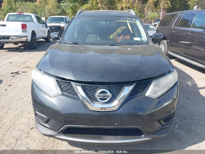 2016 Nissan Rogue S/Sl/Sv VIN: KNMAT2MV4GP640355 Lot: 40493872