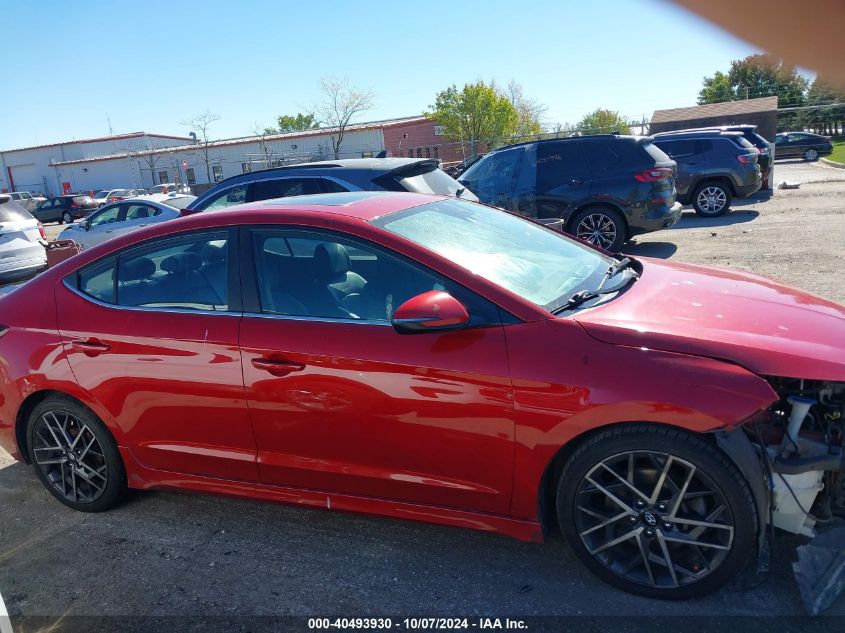 2019 Hyundai Elantra Sport VIN: KMHD04LB0KU870845 Lot: 40493930