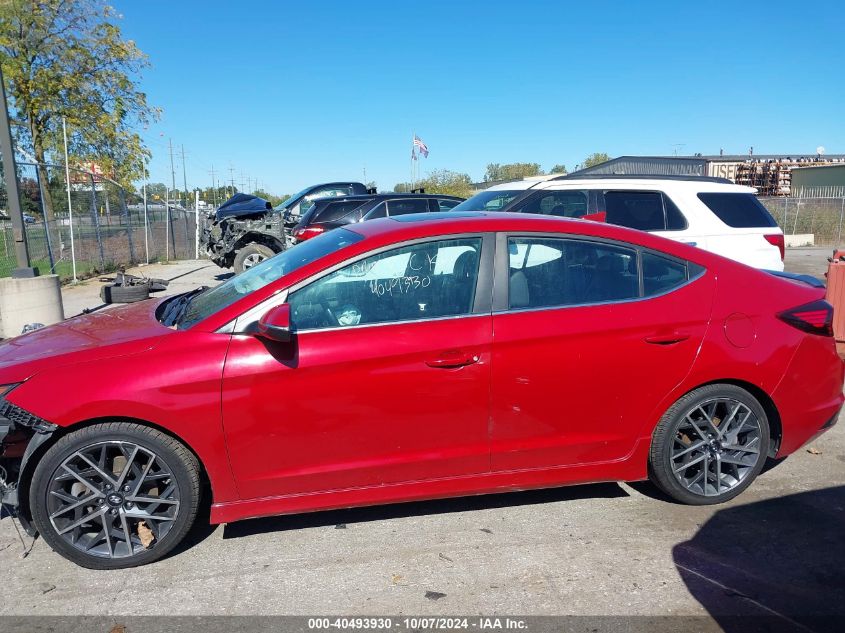 2019 Hyundai Elantra Sport VIN: KMHD04LB0KU870845 Lot: 40493930