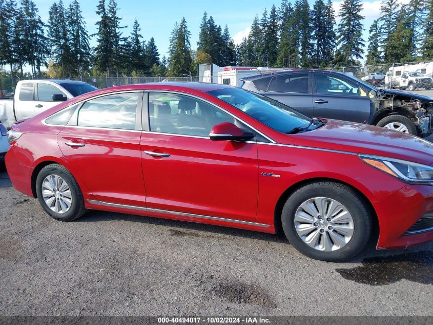 2016 Hyundai Sonata Hybrid Se VIN: KMHE24L10GA012239 Lot: 40494017