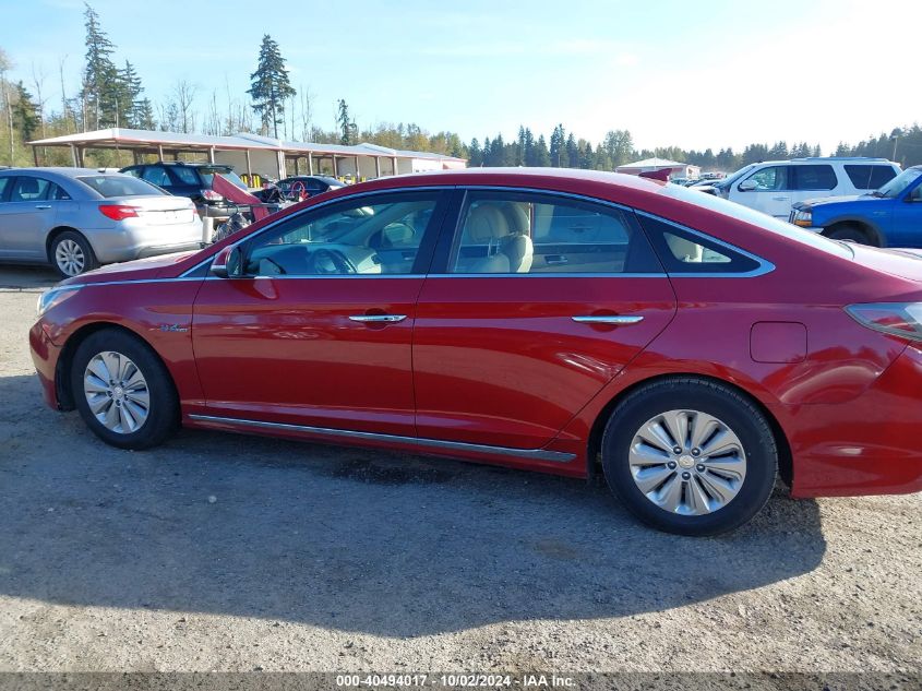 2016 Hyundai Sonata Hybrid Se VIN: KMHE24L10GA012239 Lot: 40494017