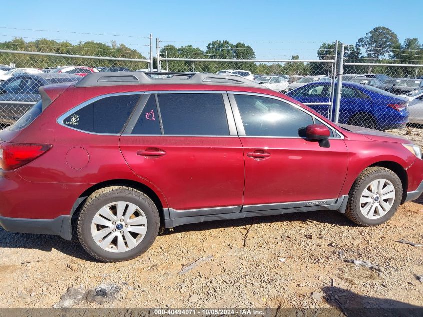 2015 Subaru Outback 2.5I Premium VIN: 4S4BSACC7F3263247 Lot: 40494071