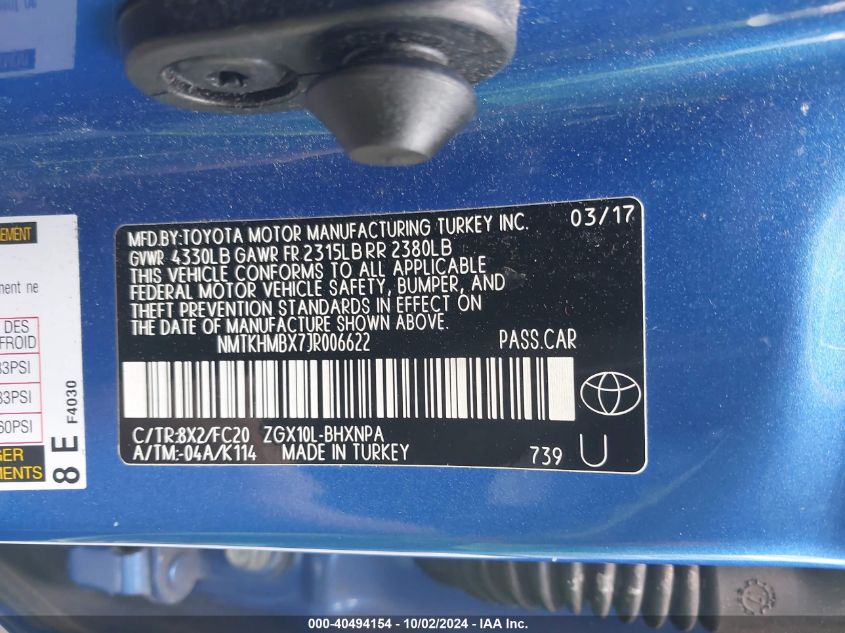 NMTKHMBX7JR006622 2018 Toyota C-Hr Xle