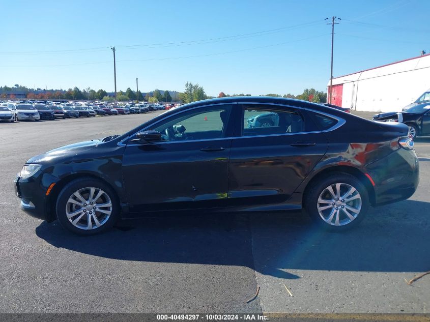 2015 Chrysler 200 Limited VIN: 1C3CCCAB2FN657453 Lot: 40494297