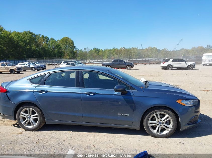 2018 Ford Fusion Hybrid Se VIN: 3FA6P0LU2JR139087 Lot: 40494455