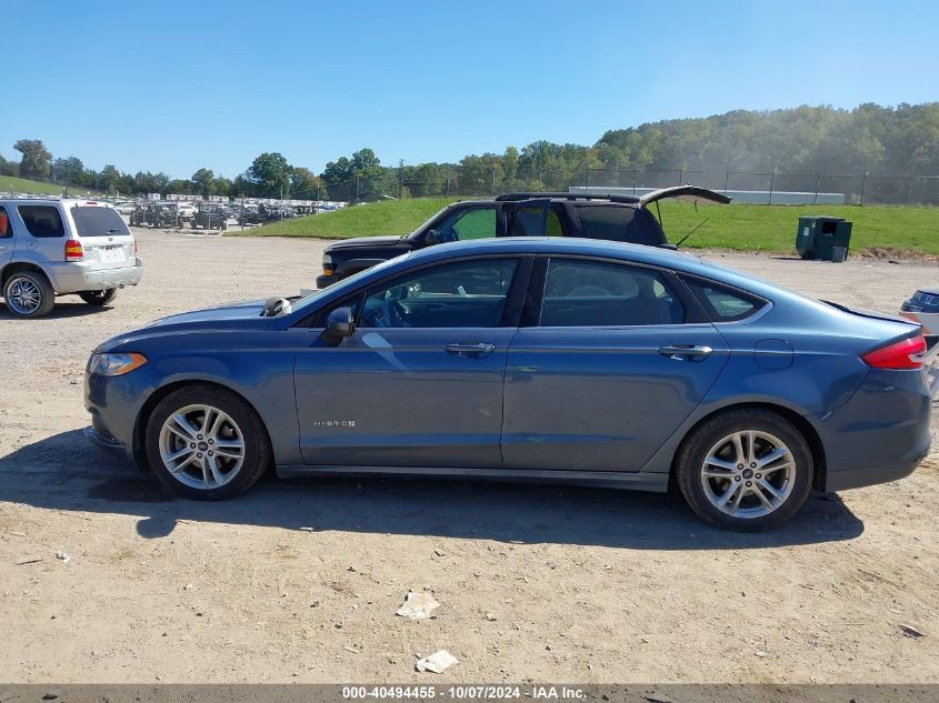 2018 Ford Fusion Hybrid Se VIN: 3FA6P0LU2JR139087 Lot: 40494455