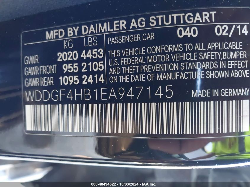 VIN WDDGF4HB1EA947145 2014 Mercedes-Benz C 250, Lux... no.9