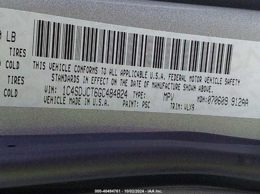 1C4SDJCT6GC484824 2016 Dodge Durango R/T