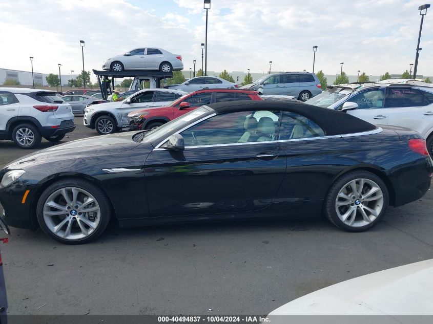 2012 BMW 640 I VIN: WBALW7C58CC618792 Lot: 40494837