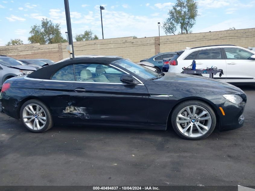 2012 BMW 640 I VIN: WBALW7C58CC618792 Lot: 40494837