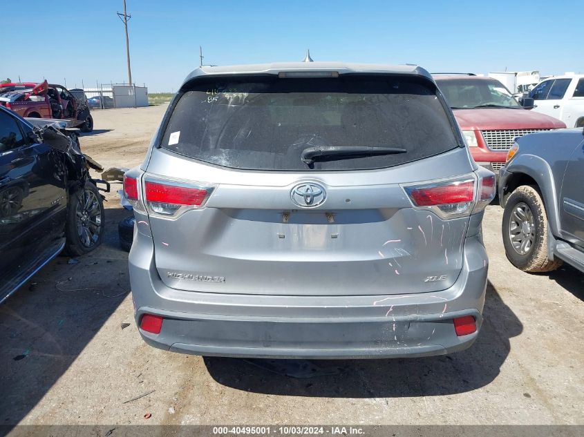 5TDKKRFH2GS507378 2016 Toyota Highlander Xle V6