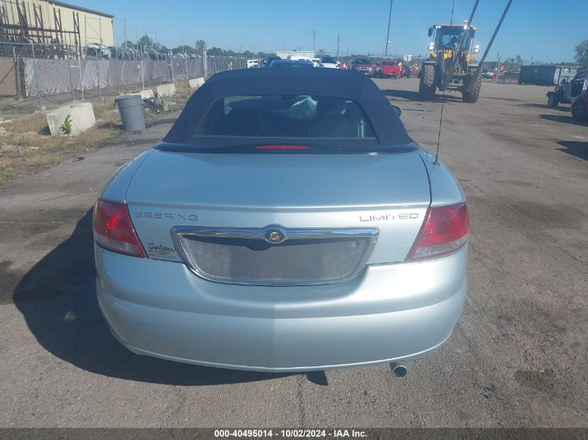 2002 Chrysler Sebring Limited VIN: 1C3EL65R22N133036 Lot: 40495014