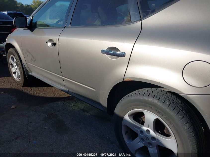 2003 Nissan Murano Sl/Se VIN: JN8AZ08W63W236435 Lot: 40495207