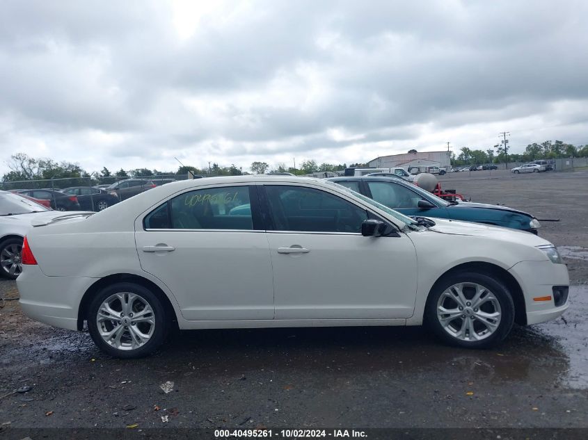 2012 Ford Fusion Se VIN: 3FAHP0HA9CR162845 Lot: 40495261