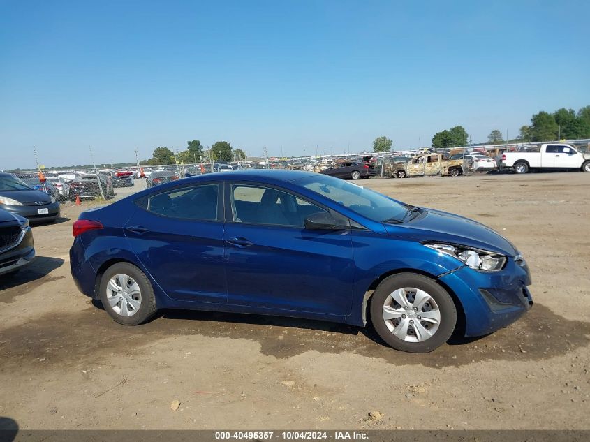 2016 Hyundai Elantra Se VIN: 5NPDH4AE2GH687930 Lot: 40495357