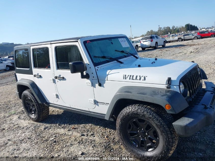 2016 Jeep Wrangler Unlimited Willys Wheeler VIN: 1C4BJWDG3GL217521 Lot: 40495404