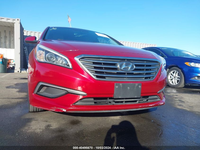 2016 Hyundai Sonata Se VIN: 5NPE24AF6GH344942 Lot: 40495670