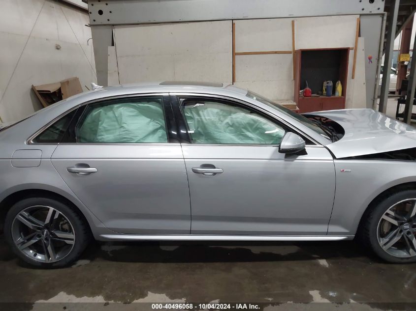 2018 Audi A4 2.0T Premium/2.0T Tech Premium VIN: WAUENAF44JA040923 Lot: 40496058