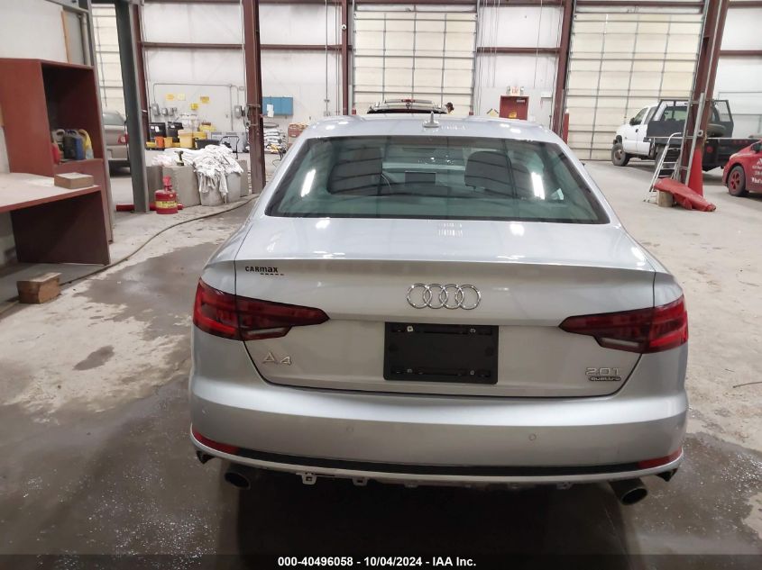 2018 Audi A4 2.0T Premium/2.0T Tech Premium VIN: WAUENAF44JA040923 Lot: 40496058