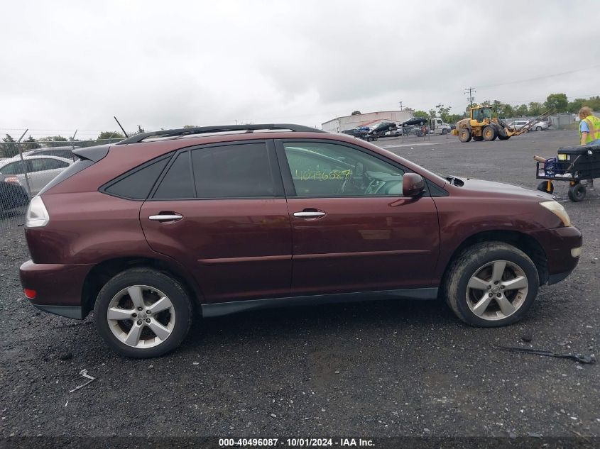 2008 Lexus Rx 350 VIN: JTJHK31U782041612 Lot: 40496087