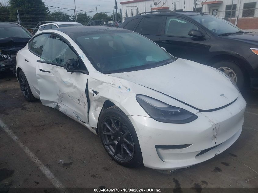 2021 Tesla Model 3 Standard Range Plus Rear-Wheel Drive VIN: 5YJ3E1EA2MF086733 Lot: 40496170