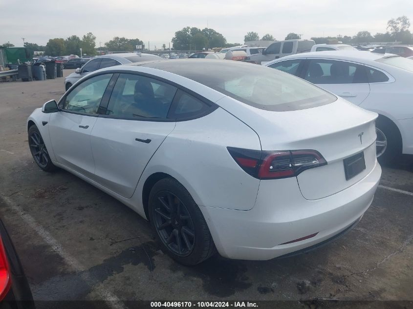 2021 Tesla Model 3 Standard Range Plus Rear-Wheel Drive VIN: 5YJ3E1EA2MF086733 Lot: 40496170