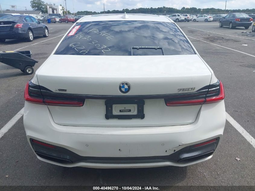 2020 BMW 750I xDrive VIN: WBA7U2C0XLGM26880 Lot: 40496270