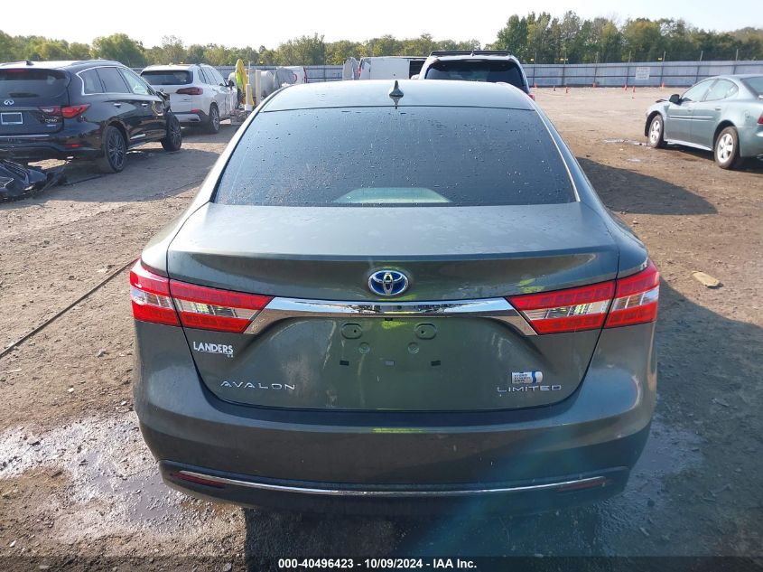 2013 Toyota Avalon Hybrid Limited VIN: 4T1BD1EB8DU009066 Lot: 40496423