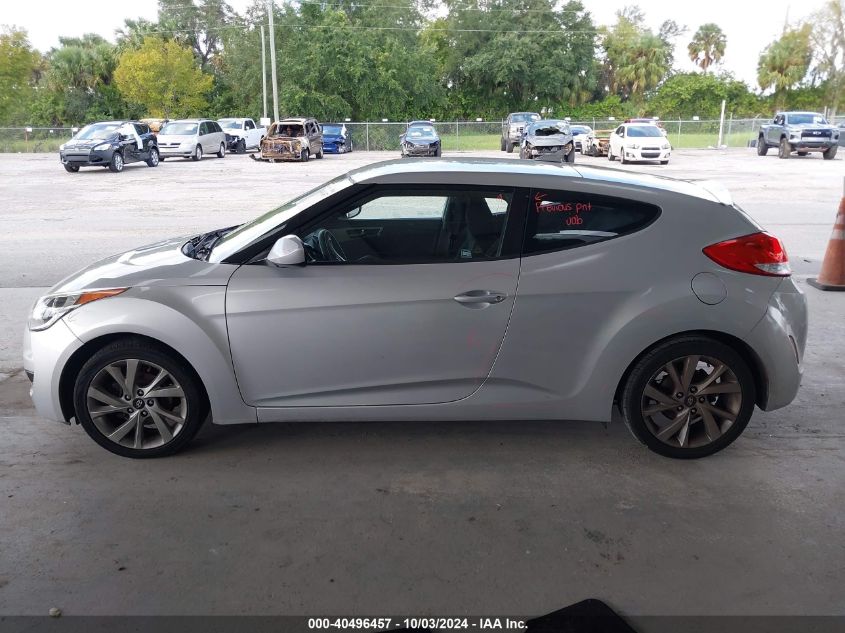 2016 Hyundai Veloster VIN: KMHTC6AD2GU2703 Lot: 40496457