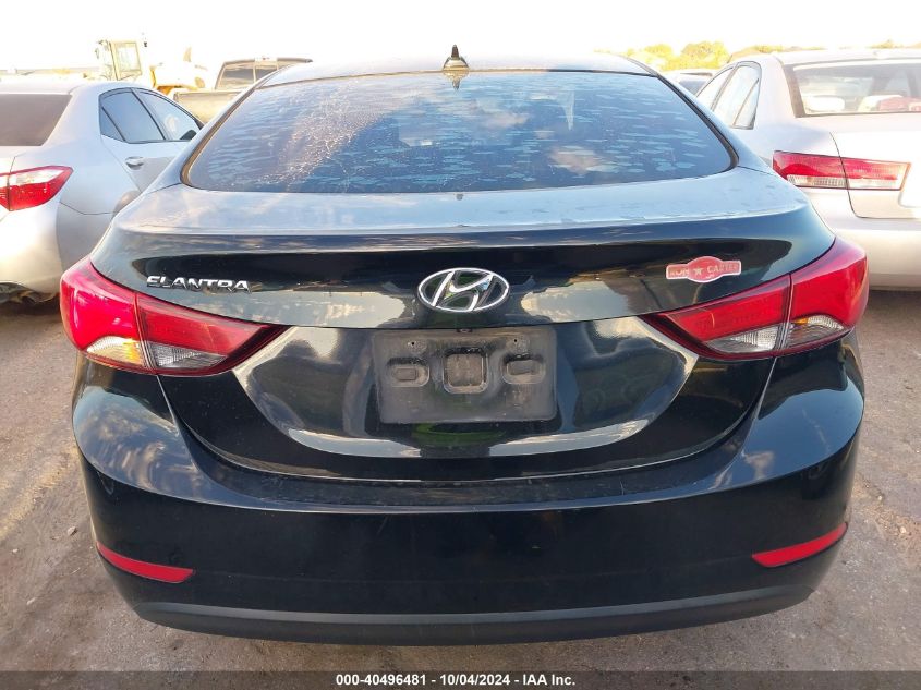 5NPDH4AE8GH782931 2016 Hyundai Elantra Value Edition