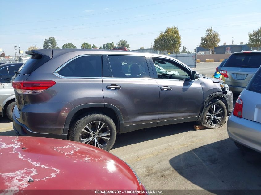 5TDZZRFH6KS309602 2019 Toyota Highlander Le