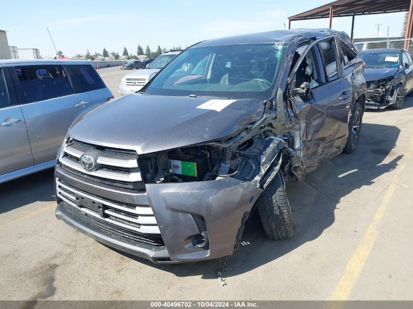 5TDZZRFH6KS309602 2019 Toyota Highlander Le