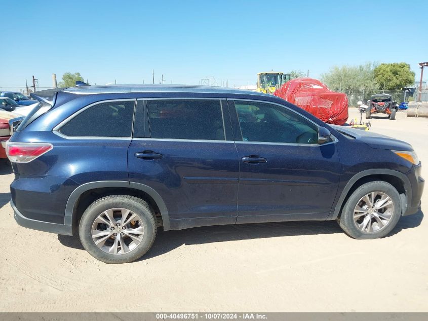 5TDKKRFH3ES010384 2014 Toyota Highlander Xle V6