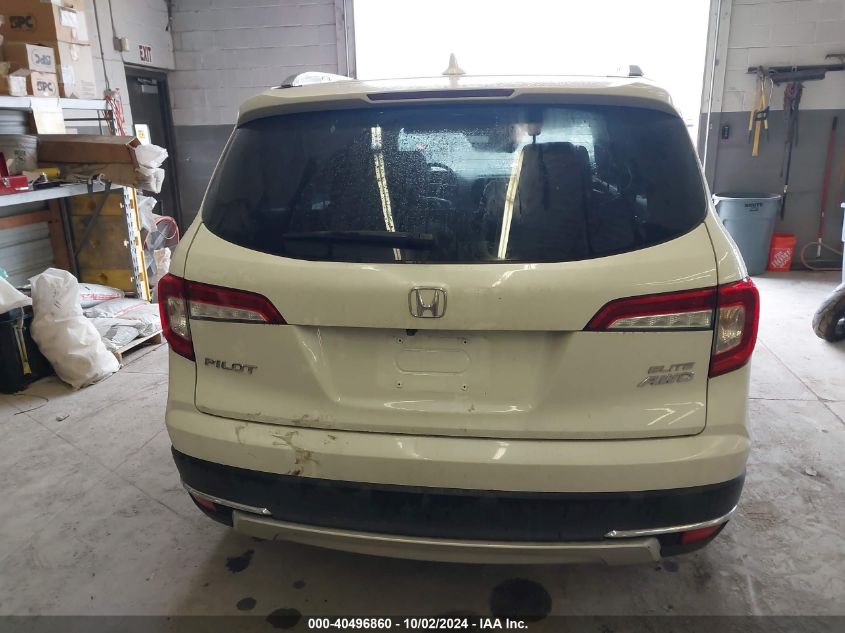 2019 Honda Pilot Elite VIN: 5FNYF6H08KB054725 Lot: 40496860